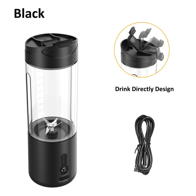 530ml Mini Portable Blender & Electric Juicer Cup | 150W Personal Smoothie Maker with 4000mAh Rechargeable Battery | Travel Ice Crusher for Shakes, Baby Food & Fresh Juice