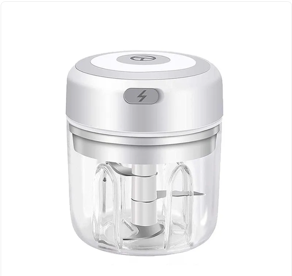Mini Electric Garlic Chopper & Food Processor | Portable Wireless Meat & Veggie Mincer (100ml/250ml) | USB Rechargeable Blender for Baby Food, Spices & Nuts