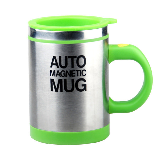 Auto Magnetic Metallic Mug | 450ml Automatic Electric Self-Stirring Cup for Cozy Coffee, Milk & Juice | Smart Travel Mixer with Lid for Home & Office