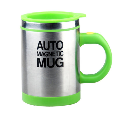 Auto Magnetic Metallic Mug | 450ml Automatic Electric Self-Stirring Cup for Cozy Coffee, Milk & Juice | Smart Travel Mixer with Lid for Home & Office
