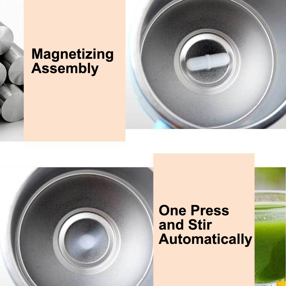 Auto Magnetic Metallic Mug | 450ml Automatic Electric Self-Stirring Cup for Cozy Coffee, Milk & Juice | Smart Travel Mixer with Lid for Home & Office