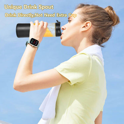 530ml Mini Portable Blender & Electric Juicer Cup | 150W Personal Smoothie Maker with 4000mAh Rechargeable Battery | Travel Ice Crusher for Shakes, Baby Food & Fresh Juice