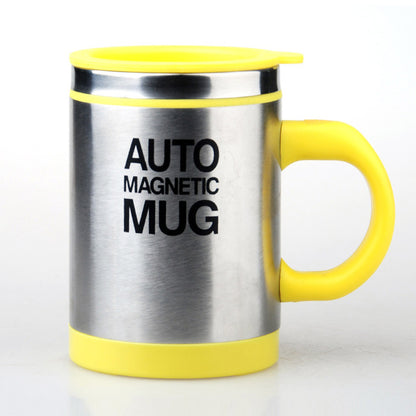 Auto Magnetic Metallic Mug | 450ml Automatic Electric Self-Stirring Cup for Cozy Coffee, Milk & Juice | Smart Travel Mixer with Lid for Home & Office