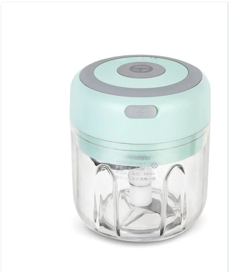 Mini Electric Garlic Chopper & Food Processor | Portable Wireless Meat & Veggie Mincer (100ml/250ml) | USB Rechargeable Blender for Baby Food, Spices & Nuts