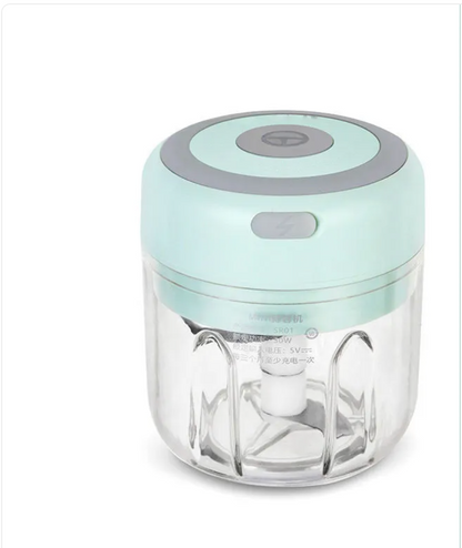 Mini Electric Garlic Chopper & Food Processor | Portable Wireless Meat & Veggie Mincer (100ml/250ml) | USB Rechargeable Blender for Baby Food, Spices & Nuts