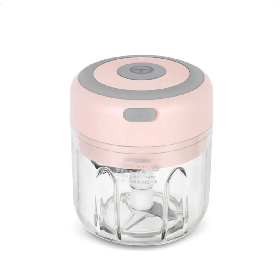 Mini Electric Garlic Chopper & Food Processor | Portable Wireless Meat & Veggie Mincer (100ml/250ml) | USB Rechargeable Blender for Baby Food, Spices & Nuts